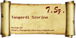 Tengerdi Szorina névjegykártya